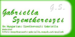 gabriella szentkereszti business card